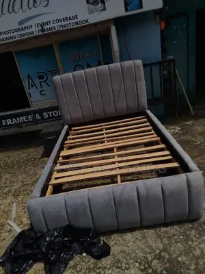 Cool Chic Gray Upholstered Bed 5x6