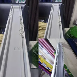 White Double Curtain Rail Full Length 6m