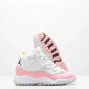 Air Jordan 11 Little Girls White and Pink
