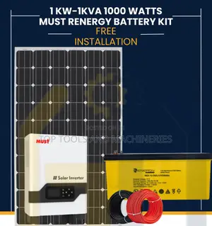 1kva 1000 Watts Must Renergy Gel Battery Kit Plus Free Installation