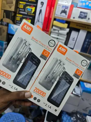 Ami Am-26 20000mah Solar Power Bank With Dual Usb Fast Charging