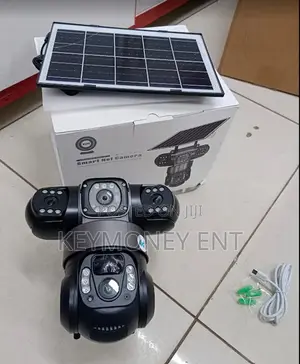 6mp 4g Simcard Triple Lens Solar Powered PTZ Camera 3lens