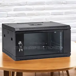 6u Data Cabinet, Lockable Door Smooth Paint Finish