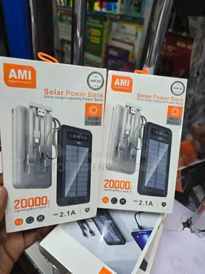 20000mah Ami Am-26 Solar Power Bank Fast Charging Portable