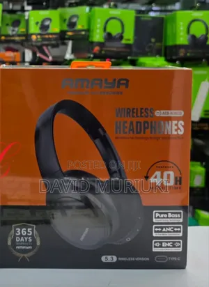 Amaya Aeb-H360d Anc 40hrs Playtime Pure Bass Wireless Headphones