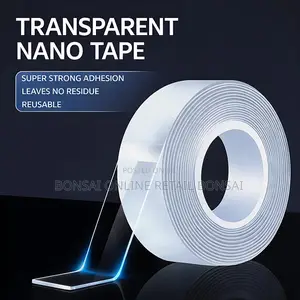 Transparent Nano Double-Sided Tape, Strong Grip, No Residue