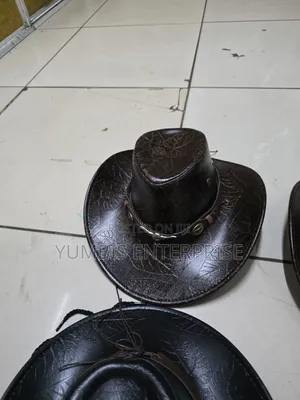 Leather Stylish Cowboy Hats Unisex With a Bull Style All Round