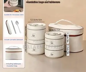 New Arrival 600mlx2; 400ml×2 4in1 Lunch Box Bag Plus Cutlery