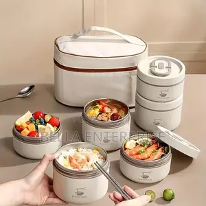 New Arrival 600mlx2; 400ml×2 4in1 Lunch Box Bag Plus Cutlery