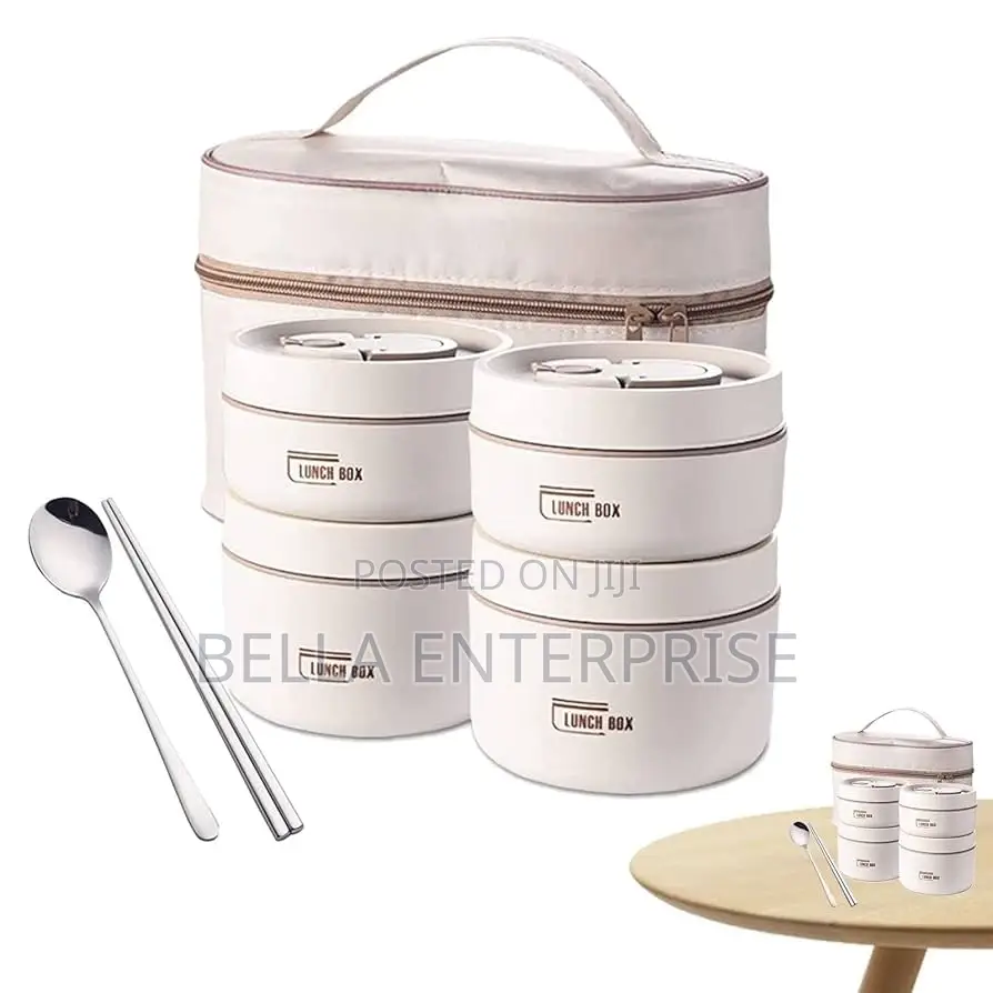New Arrival 600mlx2; 400ml×2 4in1 Lunch Box Bag Plus Cutlery