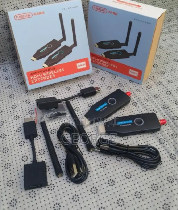 -Fjgear Wireless Hdmi Extender 50m Audio Video Transmitter Receiver