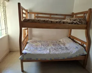 Solid Wooden Double Decker Bed
