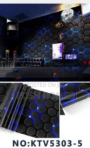 Honeycomb Blue Decorative Wallpapers