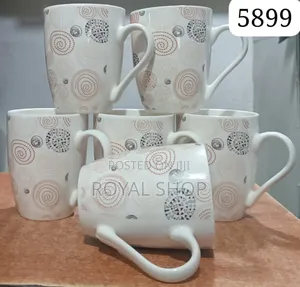 Ceramic 6pc Floral Mugs