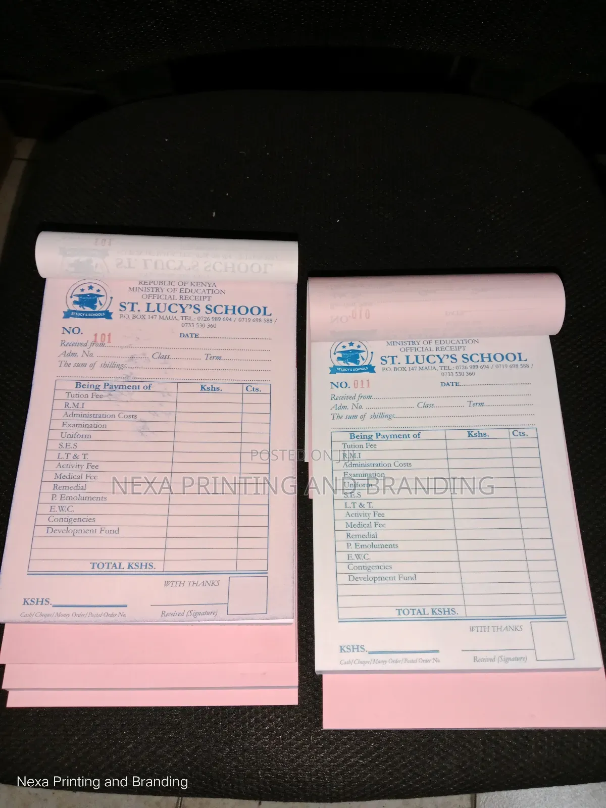 School Receipt Books Printing