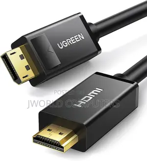 Ugreen Displayport Male to Hdmi Male Cable 2m (Black) - Dp101