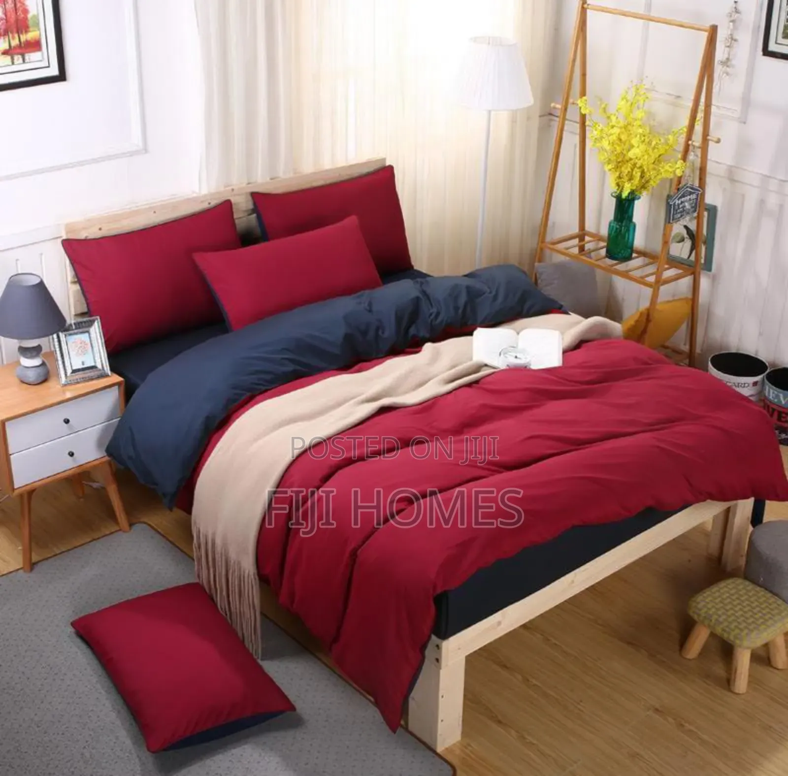 Plain Double-Sided Color Cotton Duvet Covers - 5 by 6 / 6 by 6
