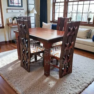 Dining Table Set, Carefully Crafted Wooden Dining Table Set Ready Made