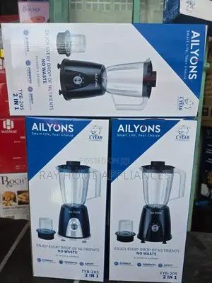Ailyons 2 in 1 Blender 1.5litres Jug + Grinder