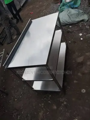 Stainless Steel Kitchen Table Top With 2 Undershelf