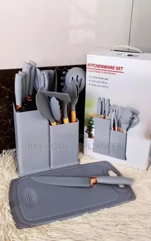 19pieces Executive Silicone Spoons Color: Grey