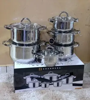 Edenbergcookware 12pcs Capacity in Litres
1.5,2.1,
2.9, 3.9
,5.1,
6.5
