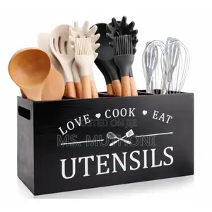 *Rustic Wooden Cutlery/Utensils Organizer