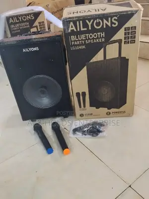 12" Ailyons Bluetooth Party Speaker System + 2 Microphones/ Led