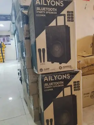 15 Inches Portable Ailyons Bluetooth Party Speaker System 2 Microphone