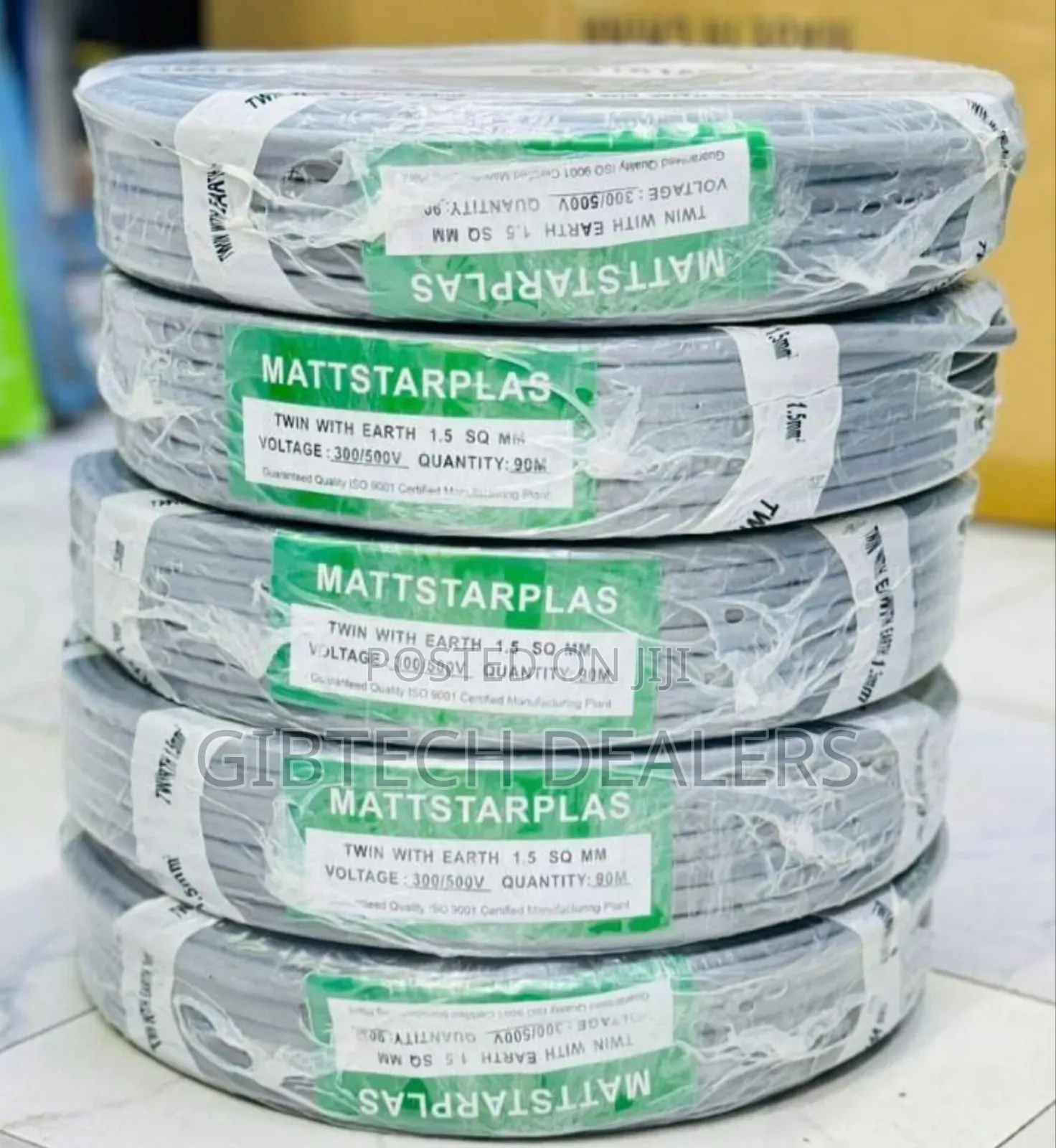 Mat Star 1.5mm 90m Twin With Earth Flat Electrical Cable