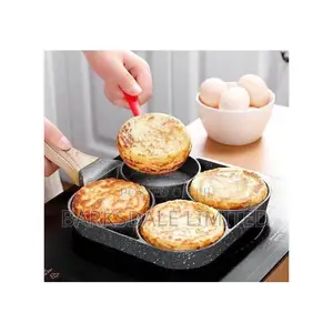 Ceramic Granite Non-Stick 4 Slot Pancake Eggs Pan Frying Cooking