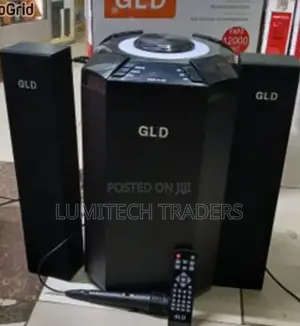 GLD 004 2.1ch Subwoofer Speaker System + Mic 12000w - Black