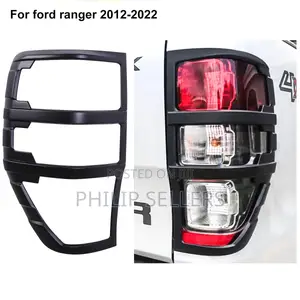 Black Rear Tail Light Cover Trim for Ranger T6 T7 T8 2012-2019