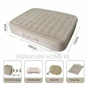 Double Size Self Inflating Bed + 2 Inflatable Pillows