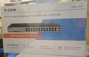 Dlink Unmanaged Ethernet Gigabit Poe With 2port SFP DGS F1024p