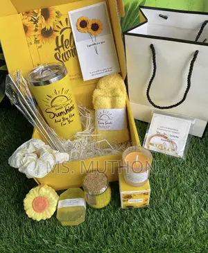Sunflower-Themed Gift Basket /Spa Gift Set for Women.