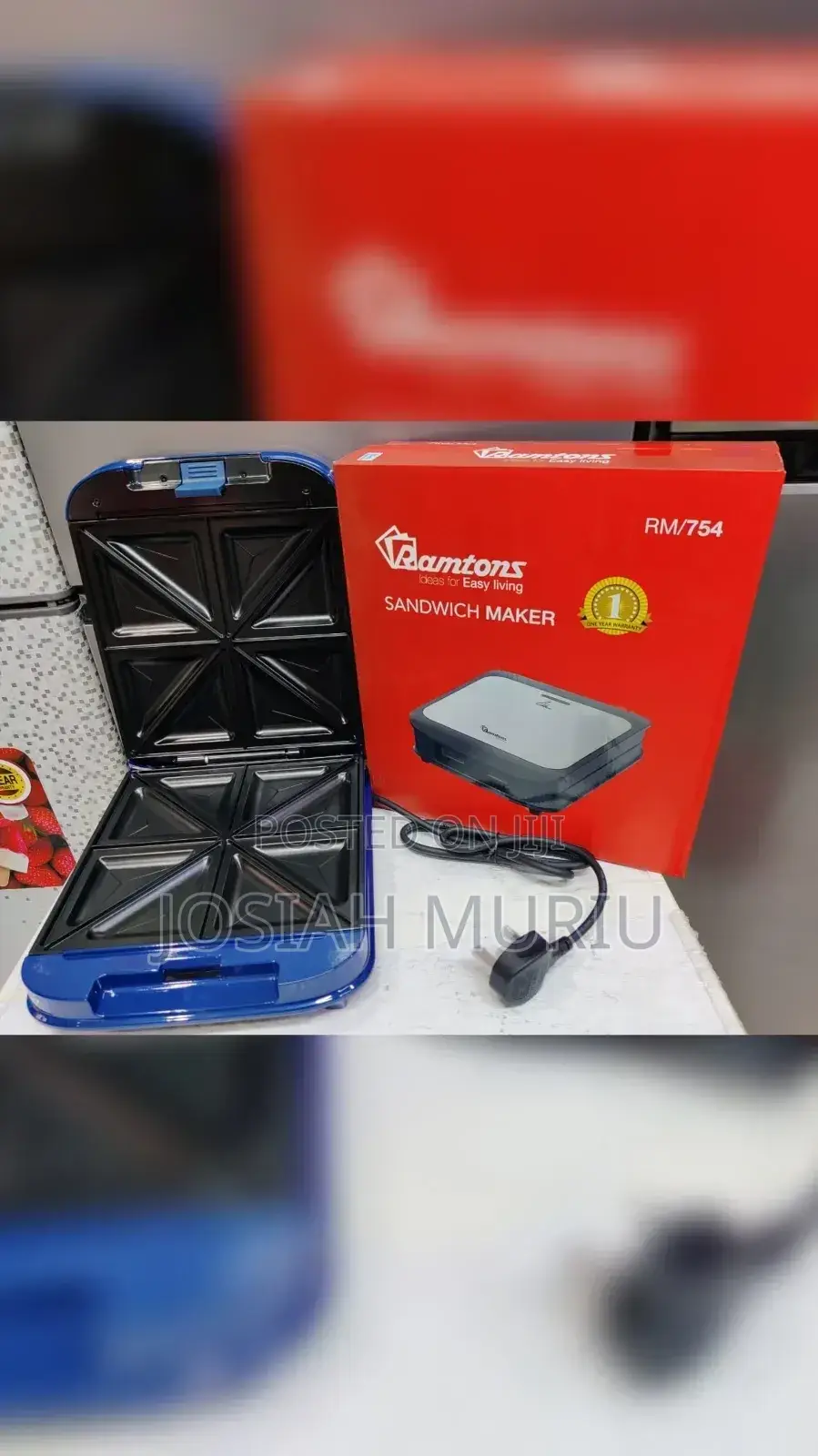 Ramtons Rm/754 4-Slice Sandwich Maker.