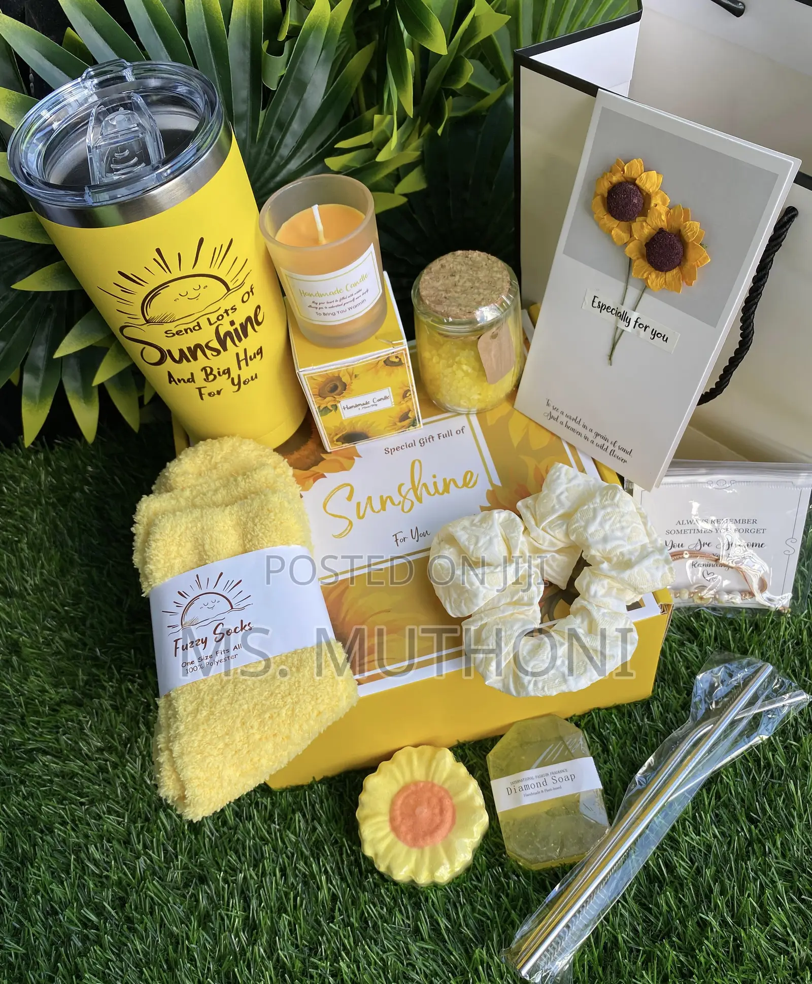 Sunflower-Themed Gift Basket /Spa Gift Set for Women.