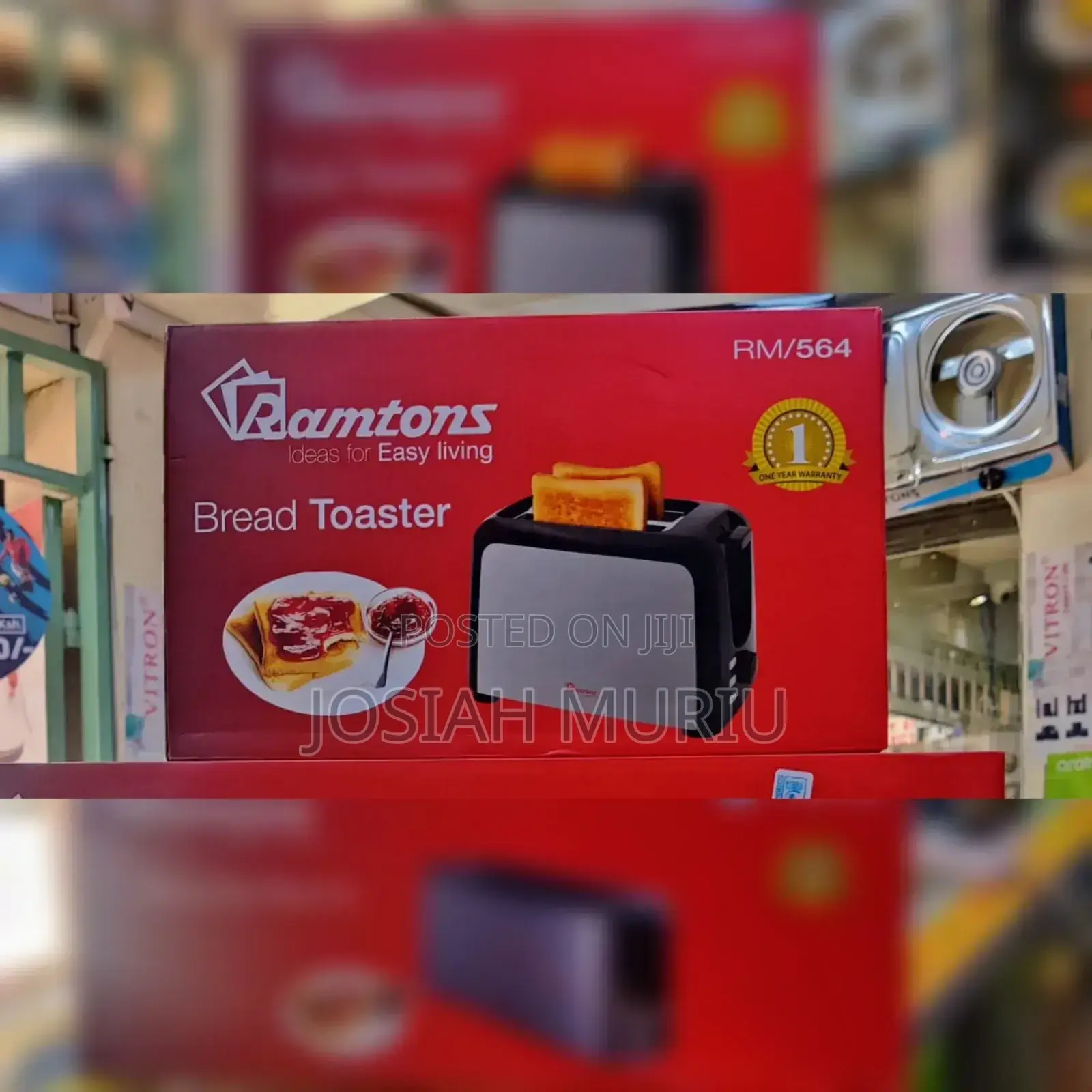 Ramtons 2 Slice Pop Up Toaster Model Rm/564.