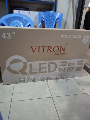 Vitron Qled 43"Inches,Frameless FHD Smart Android Tv 