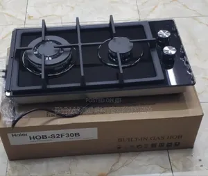 Haier Glass Inbuilt 2 Burner With Wok Burner Hob Cooker