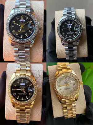 Quality Gold Silver Rolex Ladies Glitter Watches Available