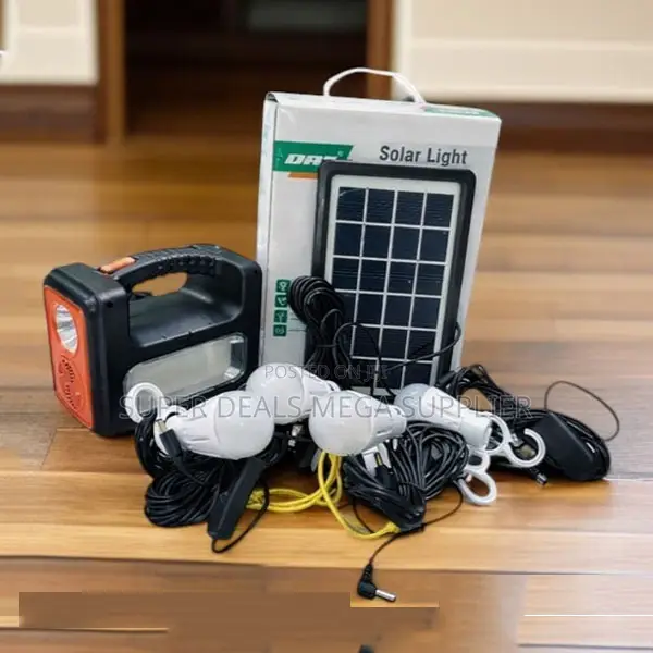 Dat at-9011b Portable Solar Lighting Kit With Mp3 Player