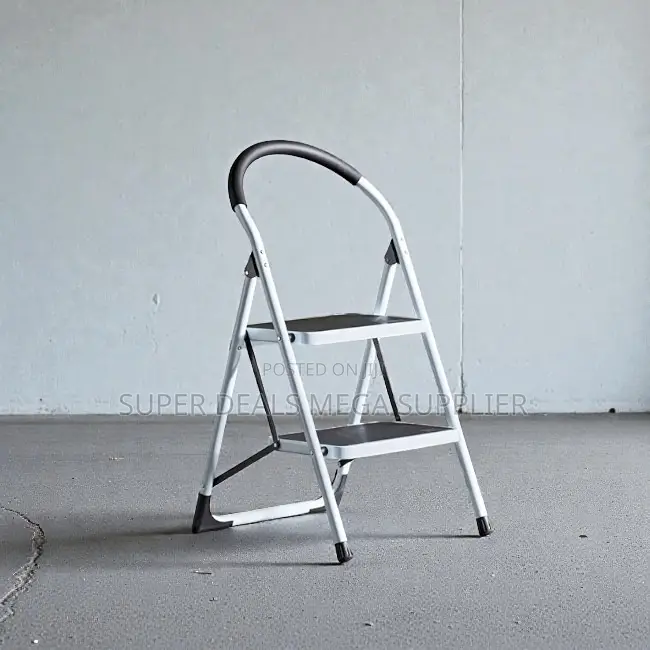 Sturdy Steel Non Slip Ribbed Steps 2 Step Ladder Stepladder