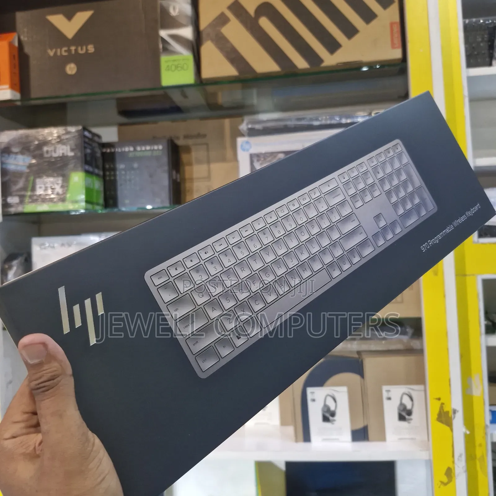 HP 970 Programmable Wireless Keyboard Rechargeable Battery Wireless