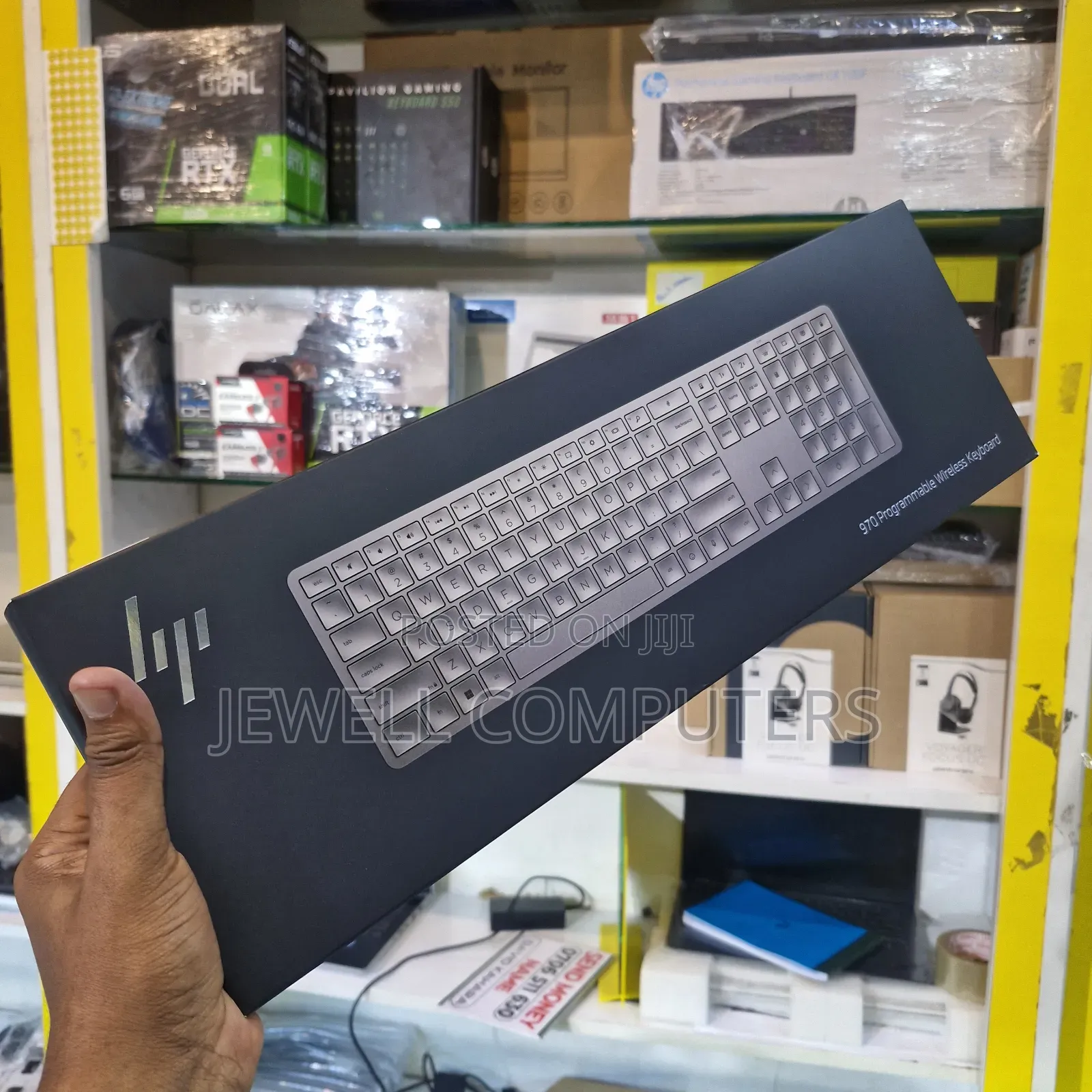 HP 970 Programmable Wireless Keyboard Rechargeable Battery Wireless