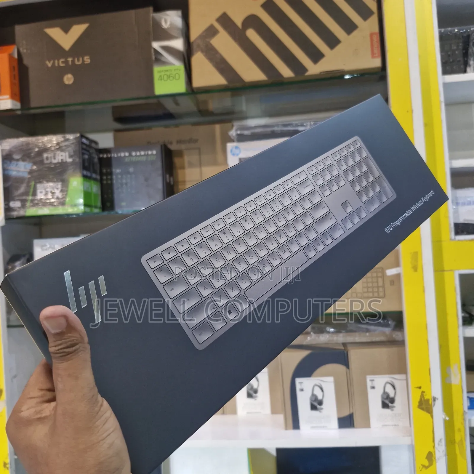 HP 970 Programmable Wireless Keyboard Rechargeable Battery Wireless