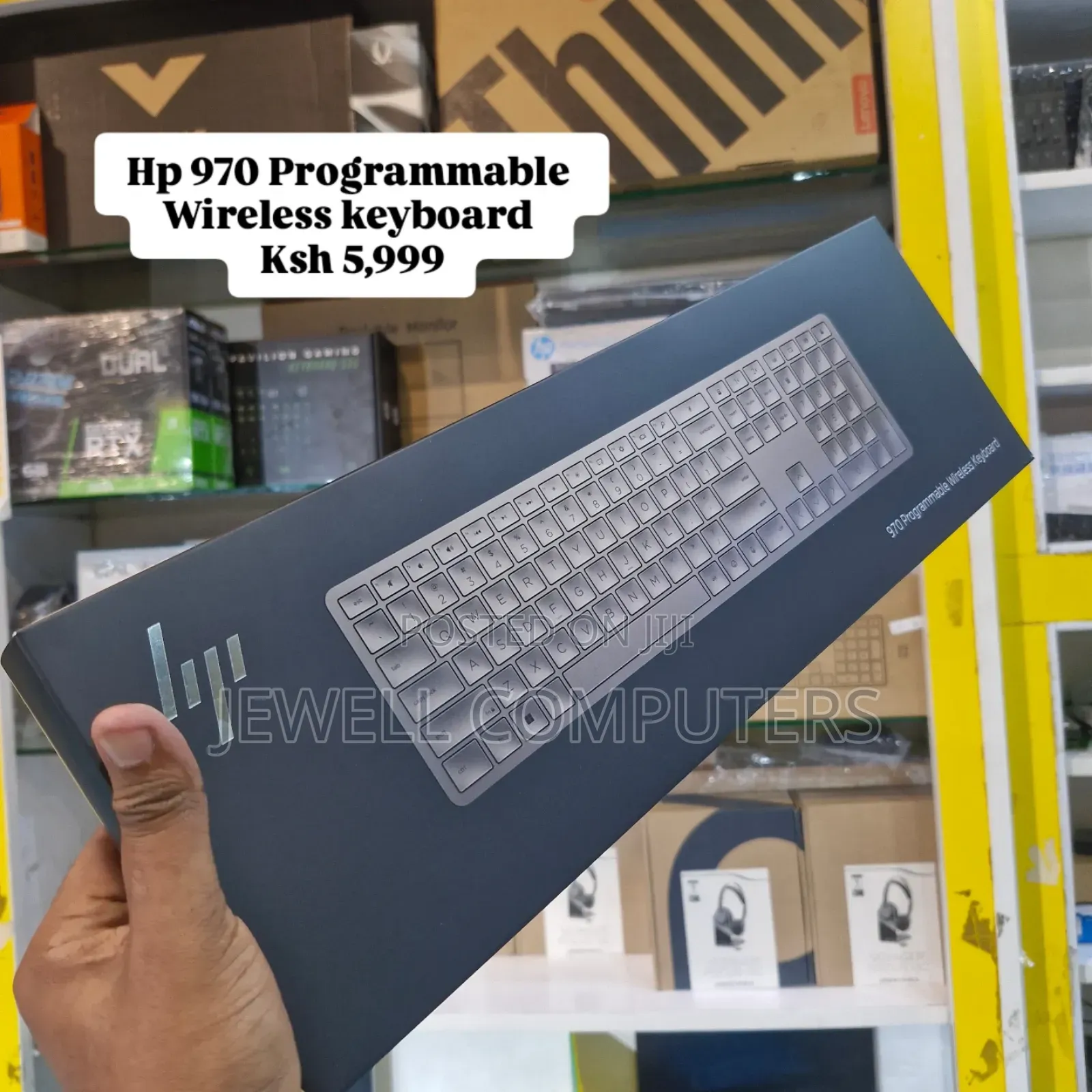 HP 970 Programmable Wireless Keyboard Rechargeable Battery Wireless