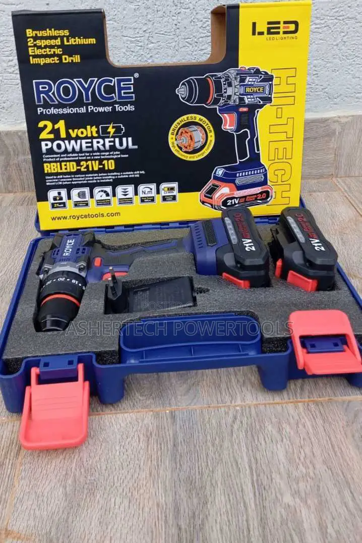 Royce 21v Brushless 2-Speed Lithium Electric Impact Drill