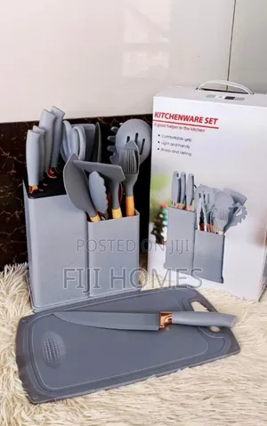 19-Piece Executive Silicone Kitchen Utensil Set – Grey